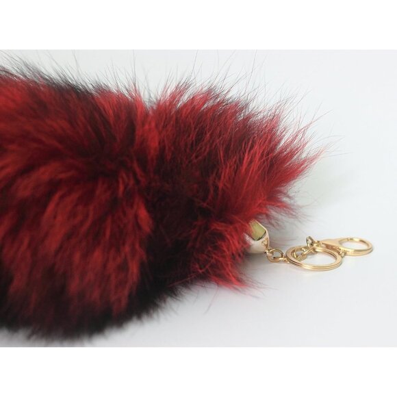 ⚡Huge and Fluffy Colored Fox Tail Fur Cosplay Toy Handbag Accessories Key Chain - Picture 4 of 7